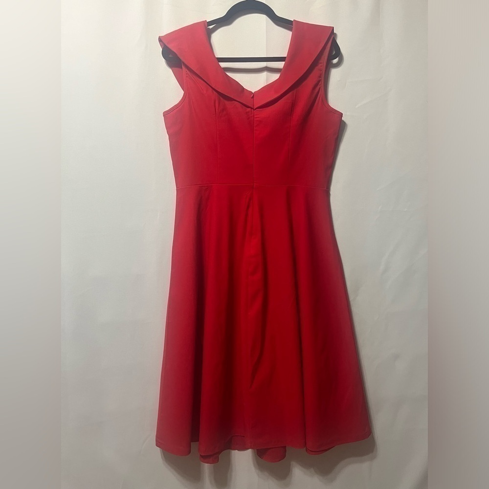 MUXXN RED 1950’ RETRO SWING DRESS SIZE 2XL - Picture 9 of 9
